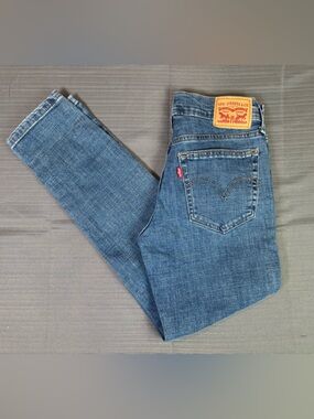 Levi’s Boyfriend Jeans Women’s 24 Distressed Ripped Mid Rise Stretch Denim Blue